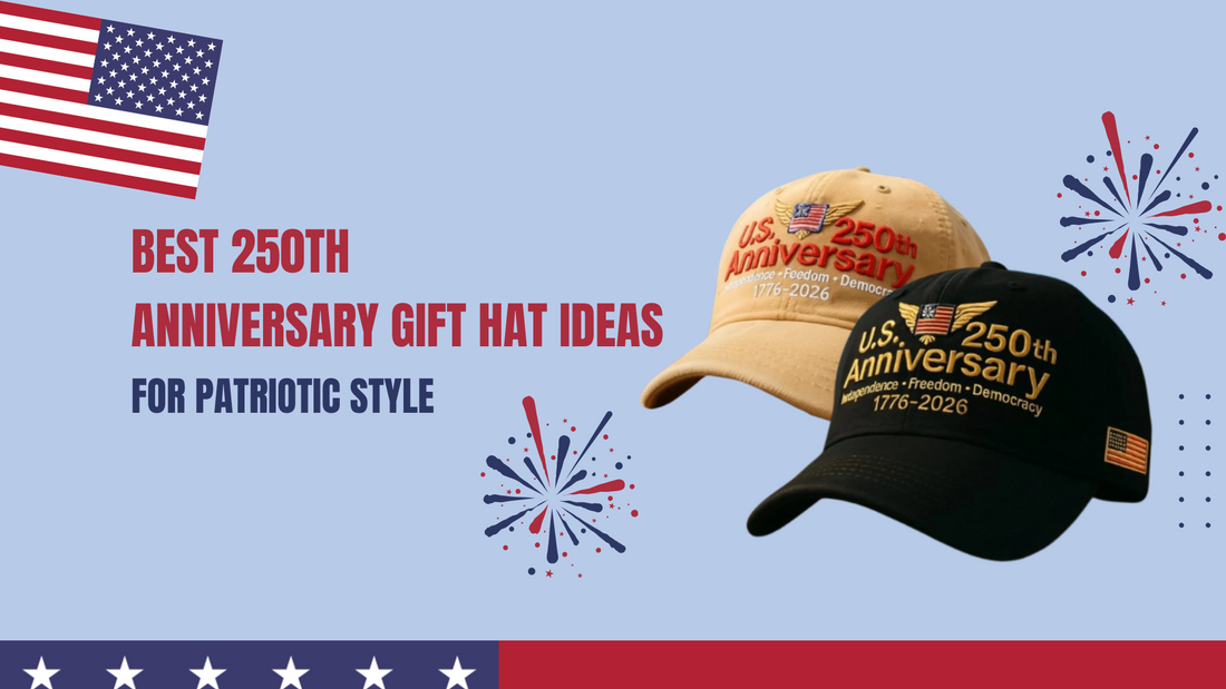 250th anniversary gift hats for patriotic style with fireworks and U.S. flag