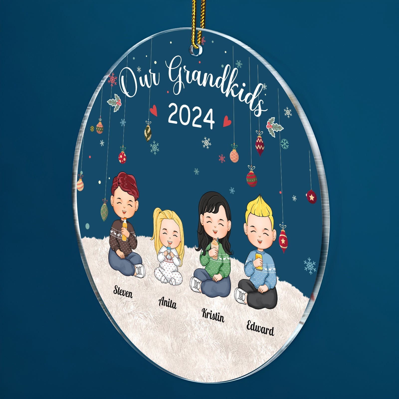 Family - My Grandkids - Personalized Acrylic Ornament