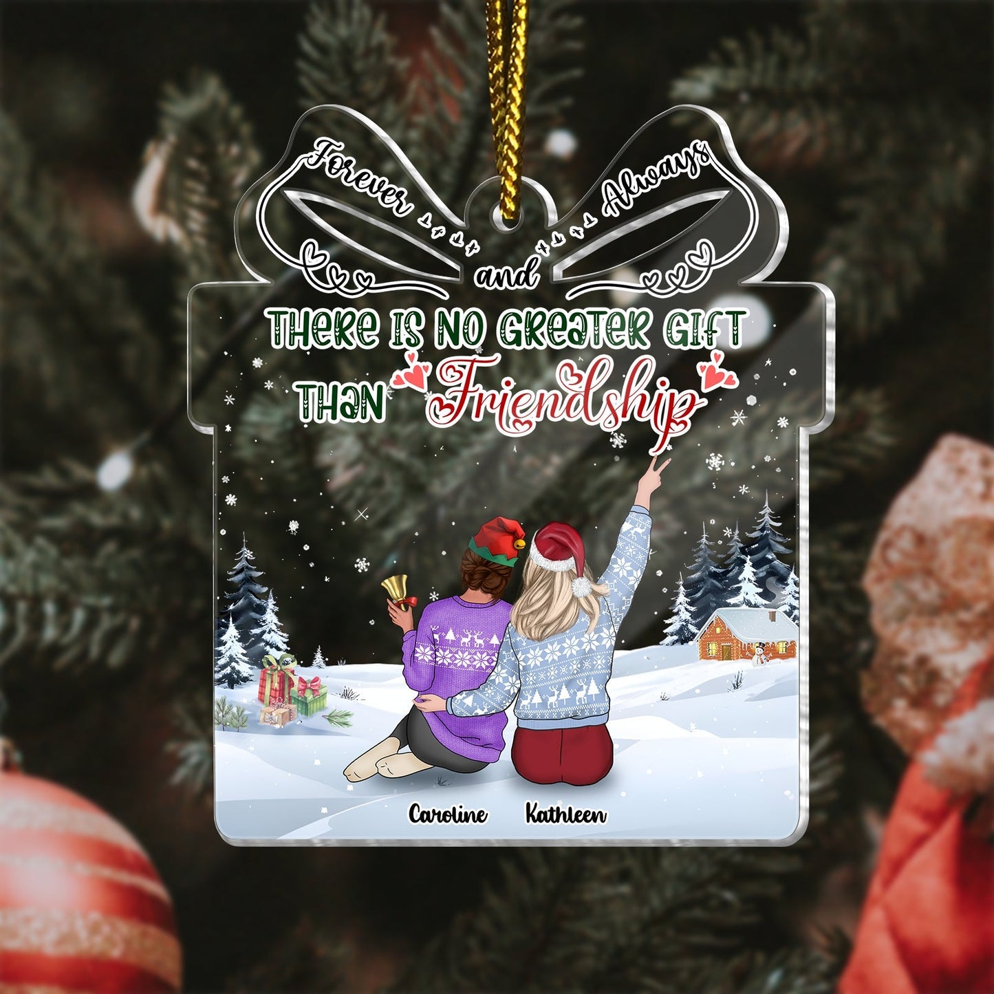 Besties - Our Friendship Is A True Blessing To Me - Personalized Acrylic Ornament