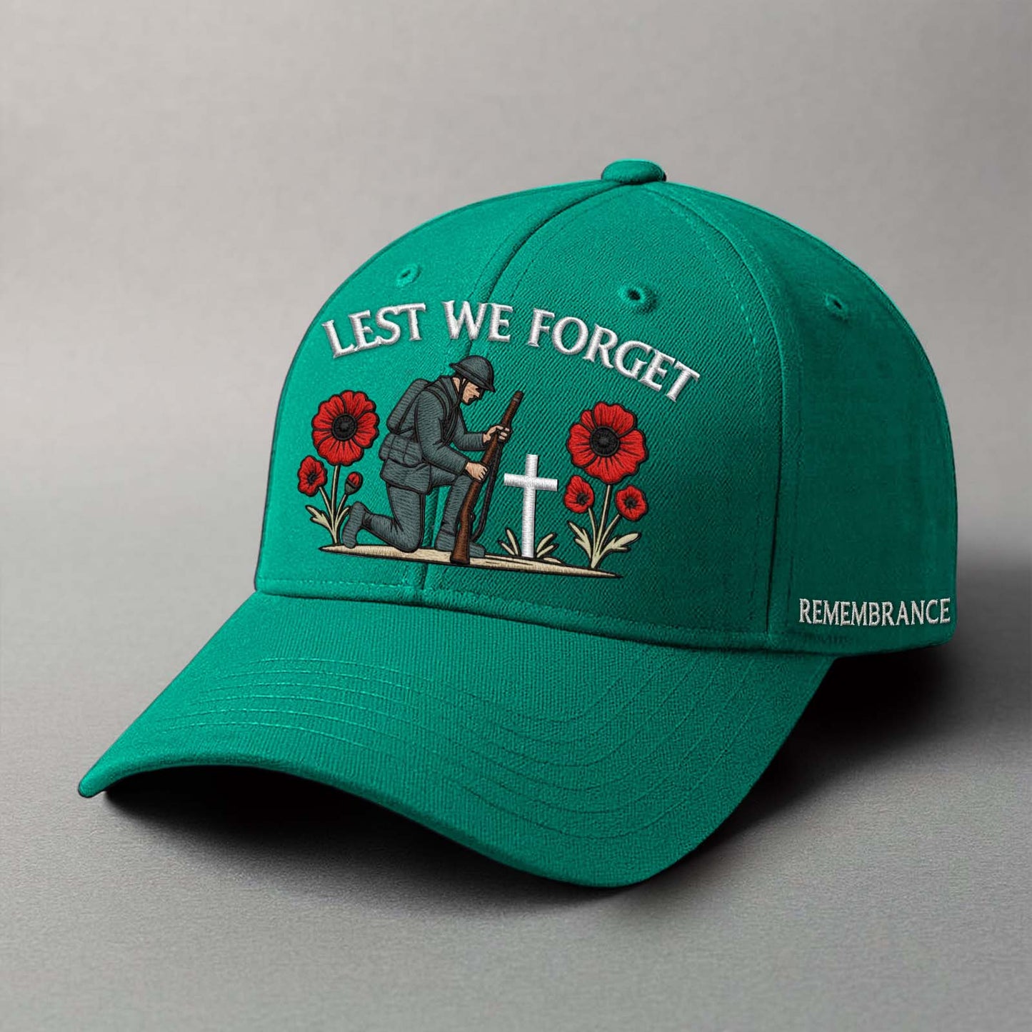 Embroidered Remembrance Cap - Lest We Forget