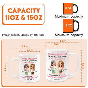 365Gifty custom mothers day mug gift white 11 oz and 15 oz daughter design with names and dimensions