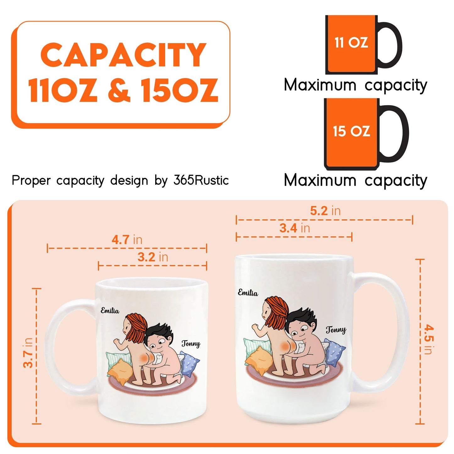 365Gifty white ceramic mugs 11oz and 15oz with cartoon couple hugging design funny romantic gift for boyfriend