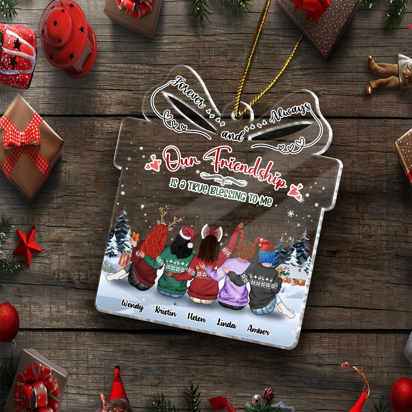 Besties - Our Friendship Is A True Blessing To Me - Personalized Acrylic Ornament