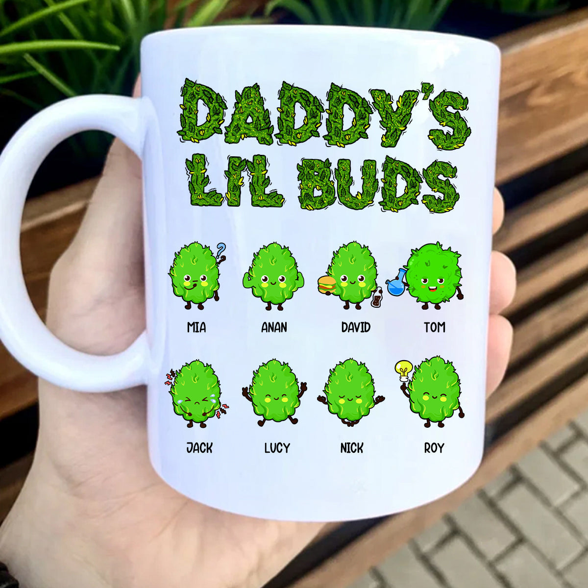 Family - Daddy's Lil Buds - Personalized Mug Ceramic