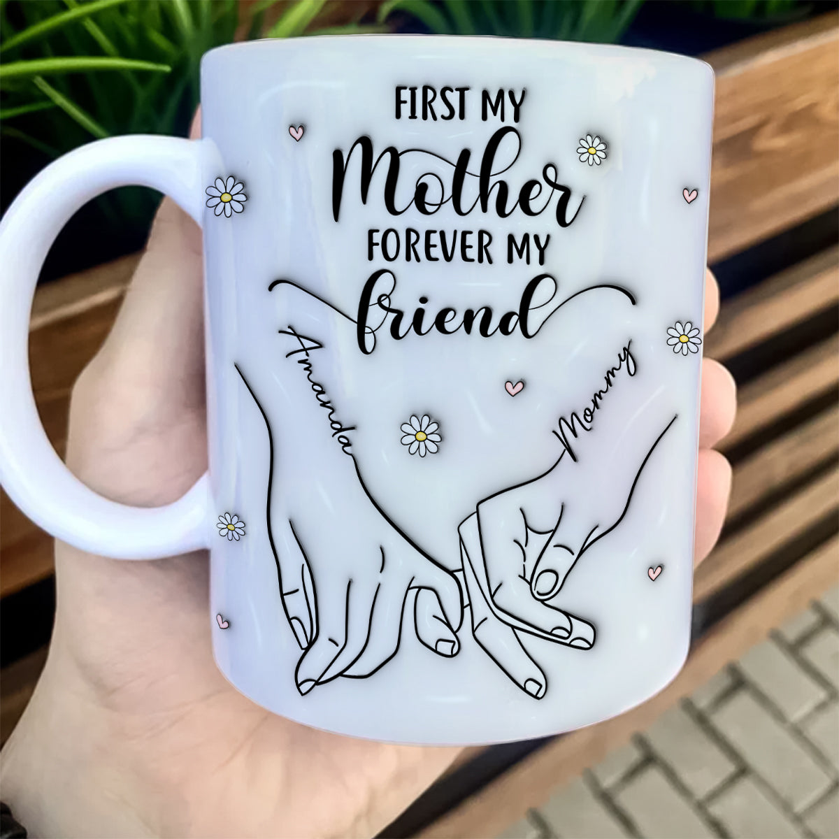 Mother - First My Mother Forever My Friend - Family Personalized Mug