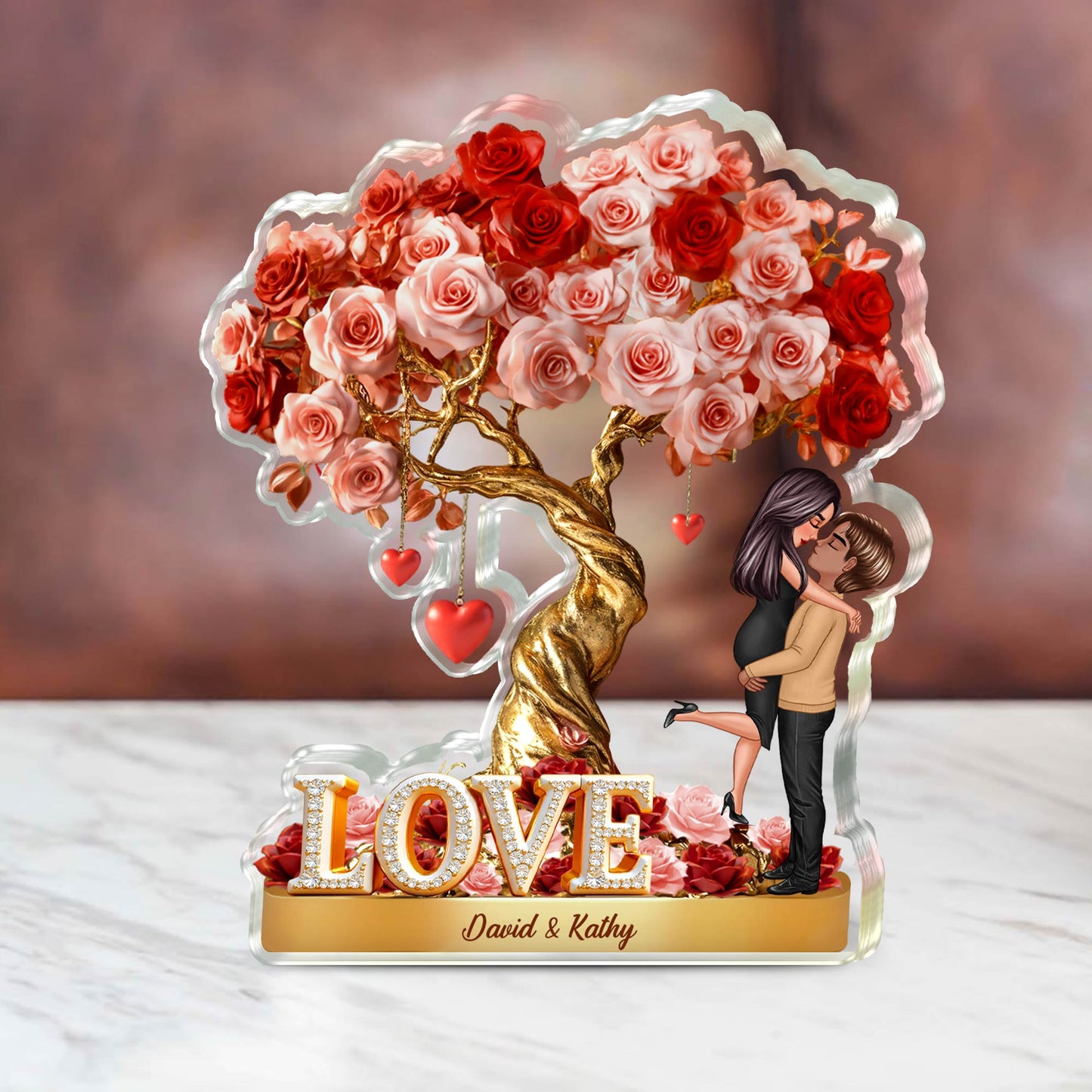 Couple - Tree of Love - Personalized Custom Shaped Acrylic Plaque