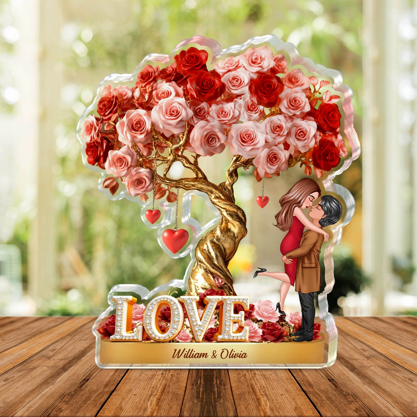 Couple - Tree of Love - Personalized Custom Shaped Acrylic Plaque