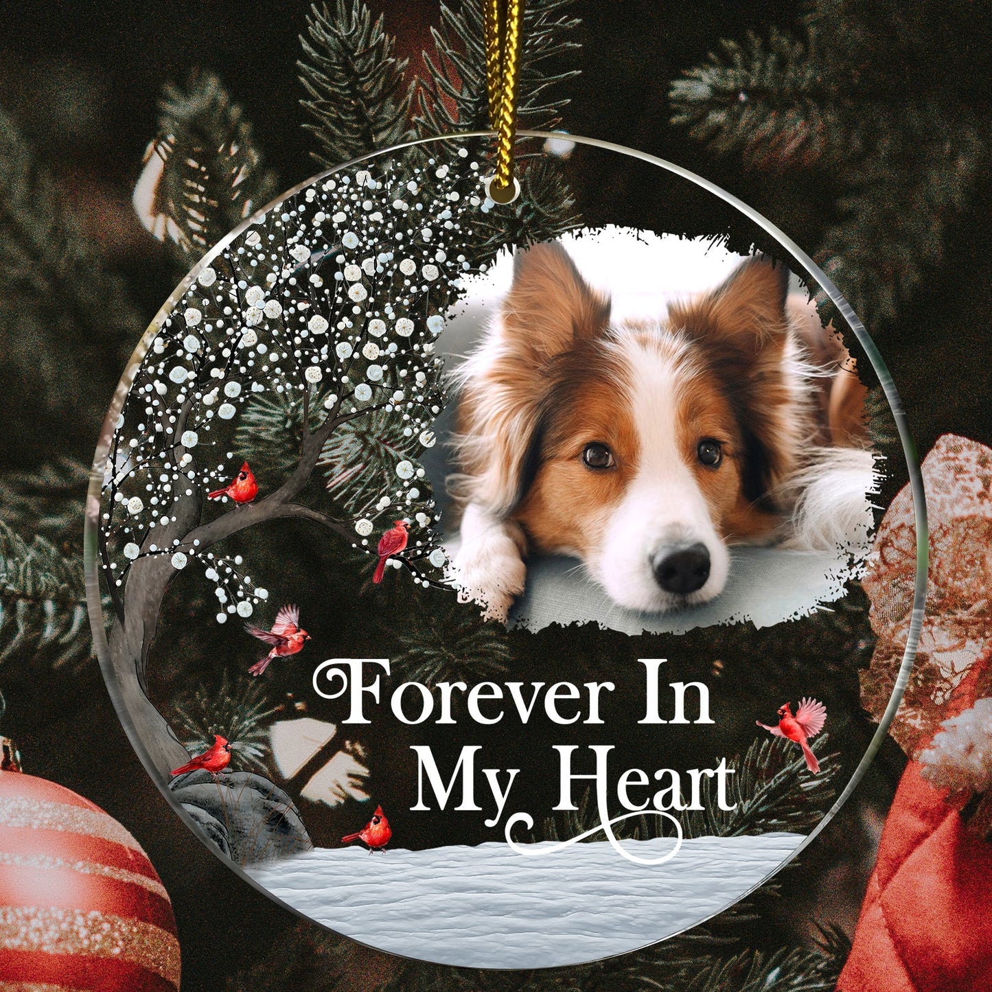 Family - I'm Always With You - Personalized Circle Acrylic Ornament