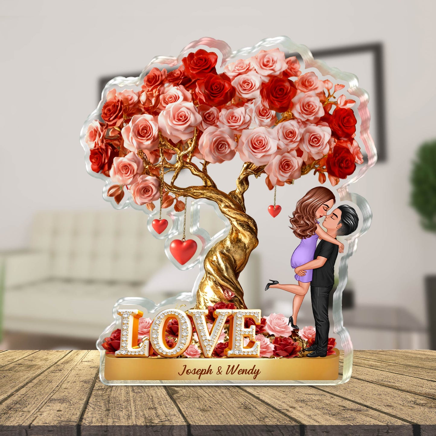 Couple - Tree of Love - Personalized Custom Shaped Acrylic Plaque