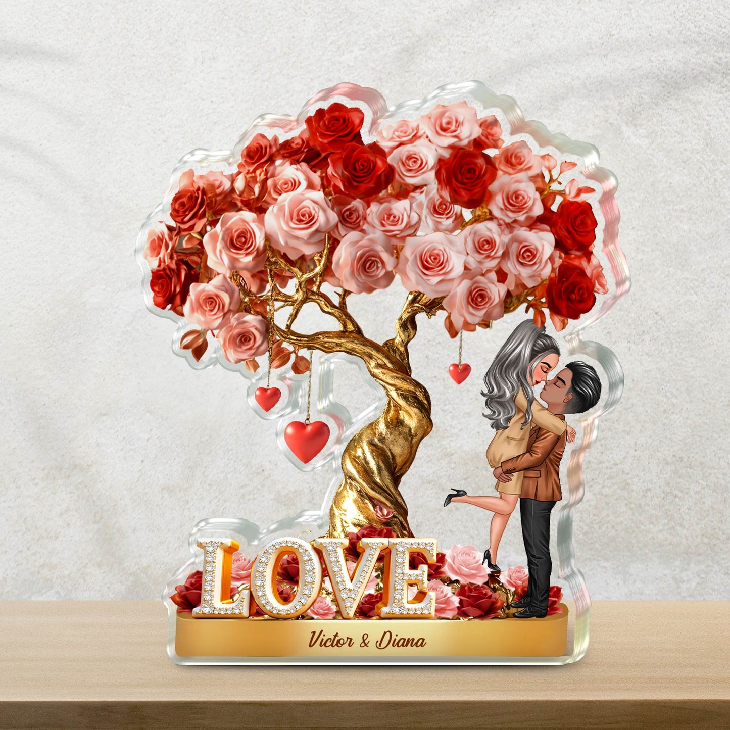 Couple - Tree of Love - Personalized Custom Shaped Acrylic Plaque