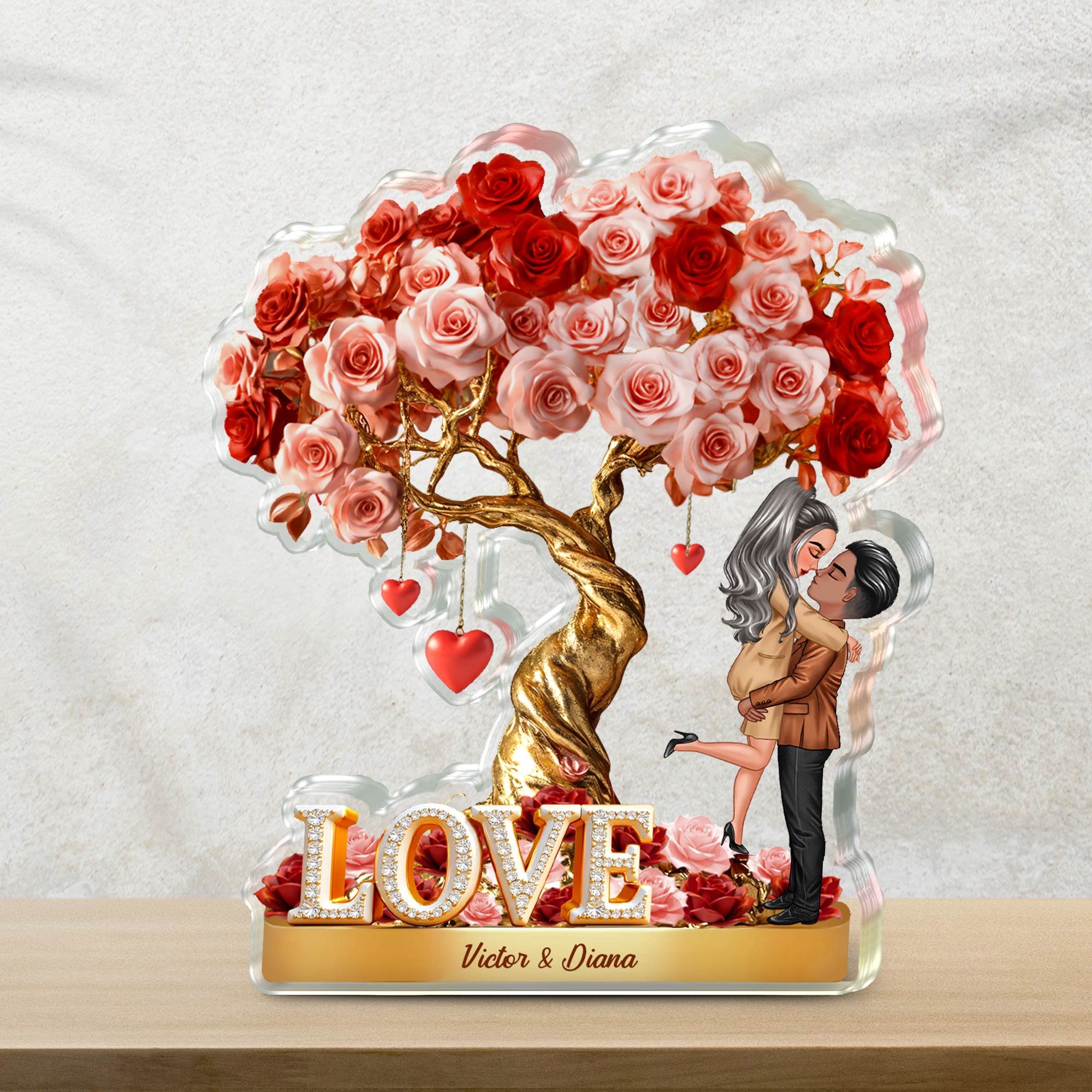Couple - Tree of Love - Personalized Custom Shaped Acrylic Plaque