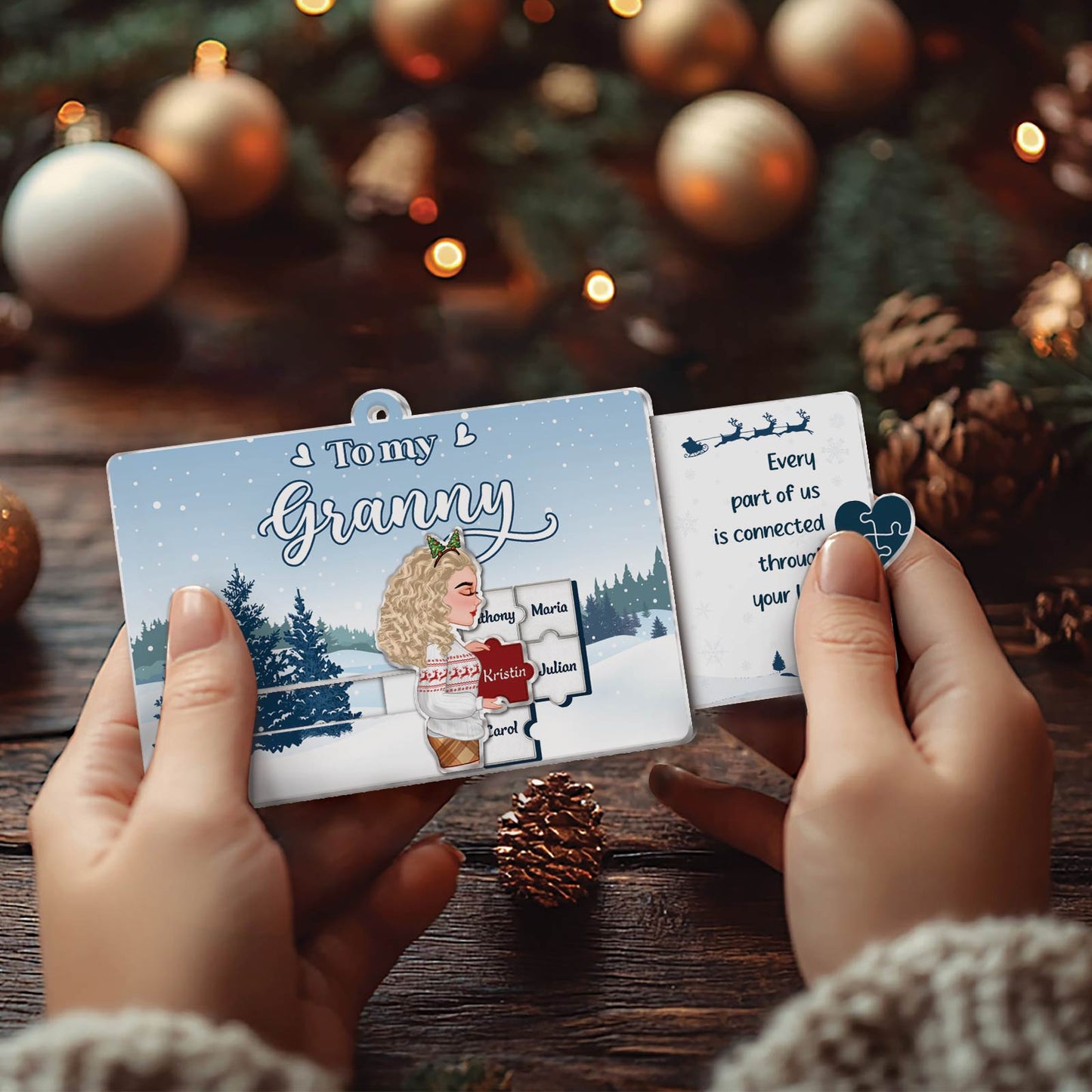 Family - You Complete Our Family In The Most Perfect Way - Personalized Acrylic Slider Card
