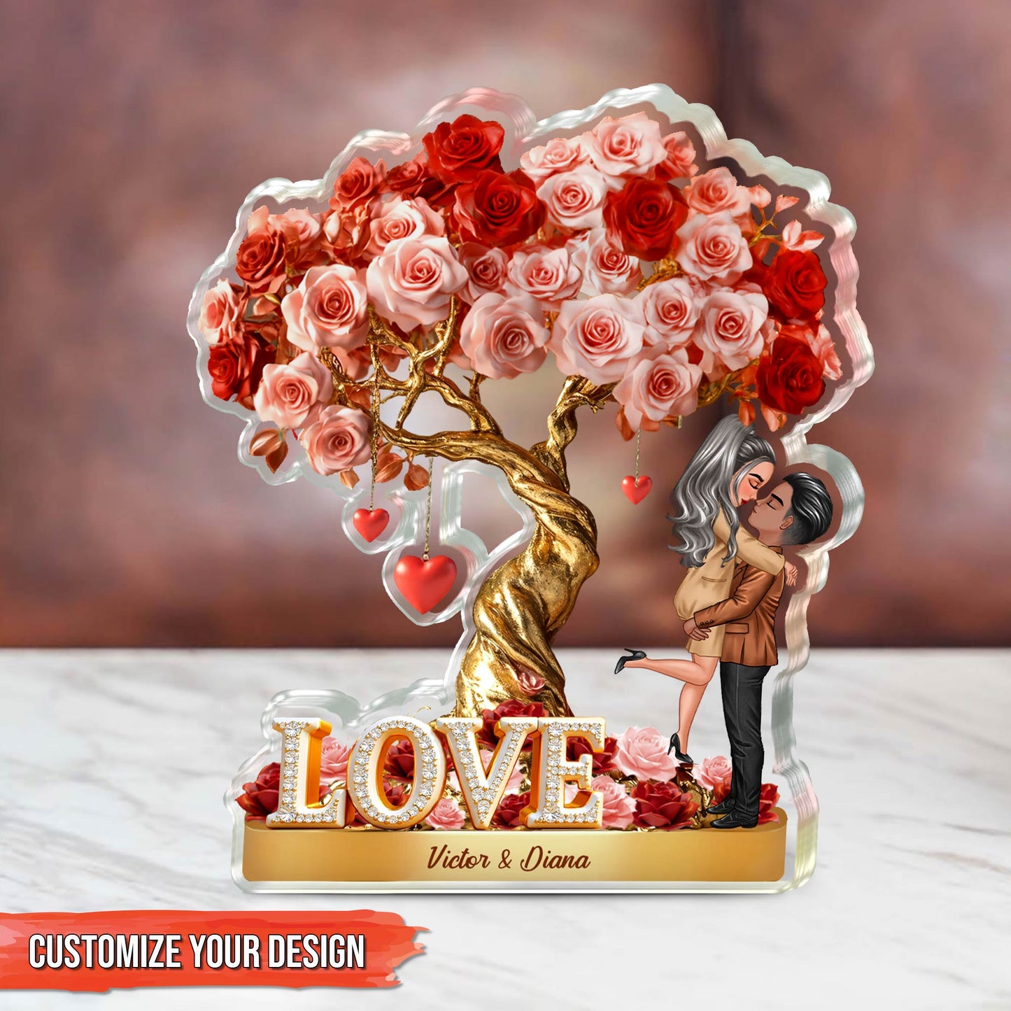 Couple - Tree of Love - Personalized Custom Shaped Acrylic Plaque