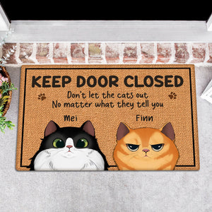 Pet Lovers - Keep The Door Closed - Personalized Doormat