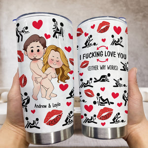 Couple - I F*cking Love You - Personalized Tumbler