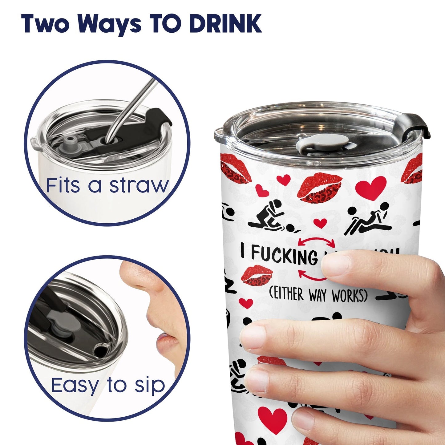 Couple - I F*cking Love You - Personalized Tumbler
