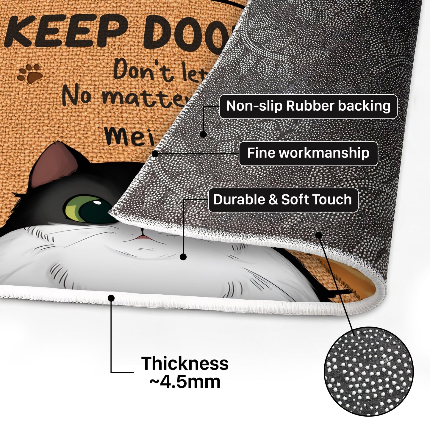Pet Lovers - Keep The Door Closed - Personalized Doormat