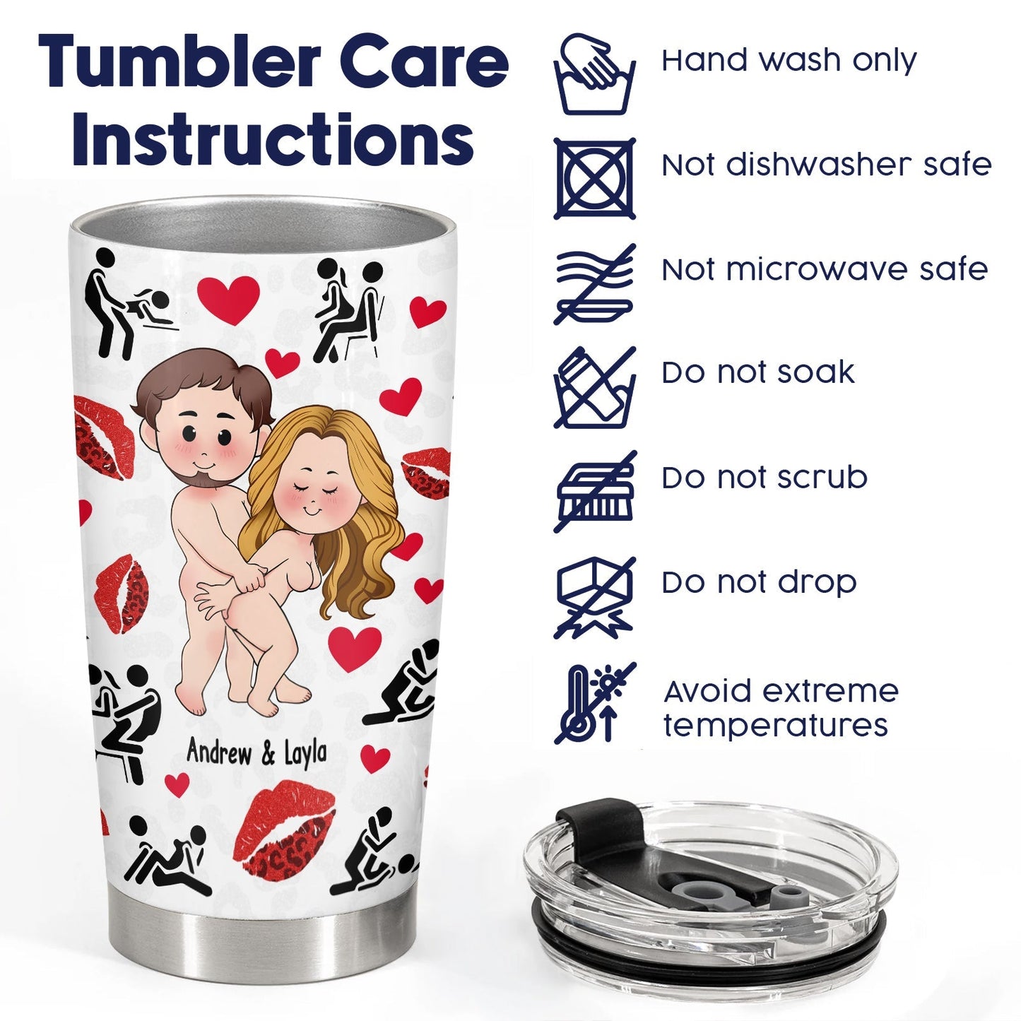 Couple - I F*cking Love You - Personalized Tumbler