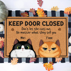 Pet Lovers - Keep The Door Closed - Personalized Doormat