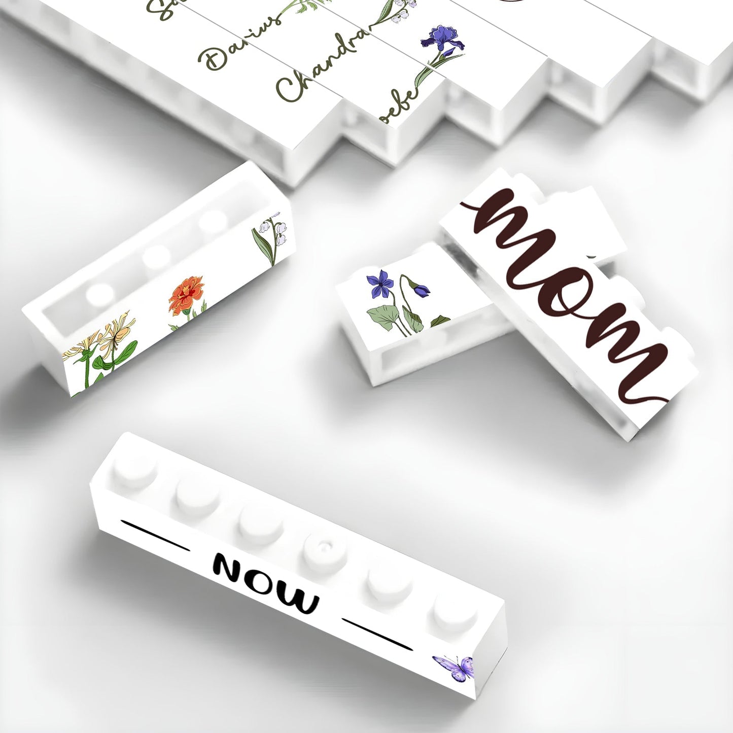 Family - First Mum Now Grammy - Personalized Flower Jigsaw Puzzles