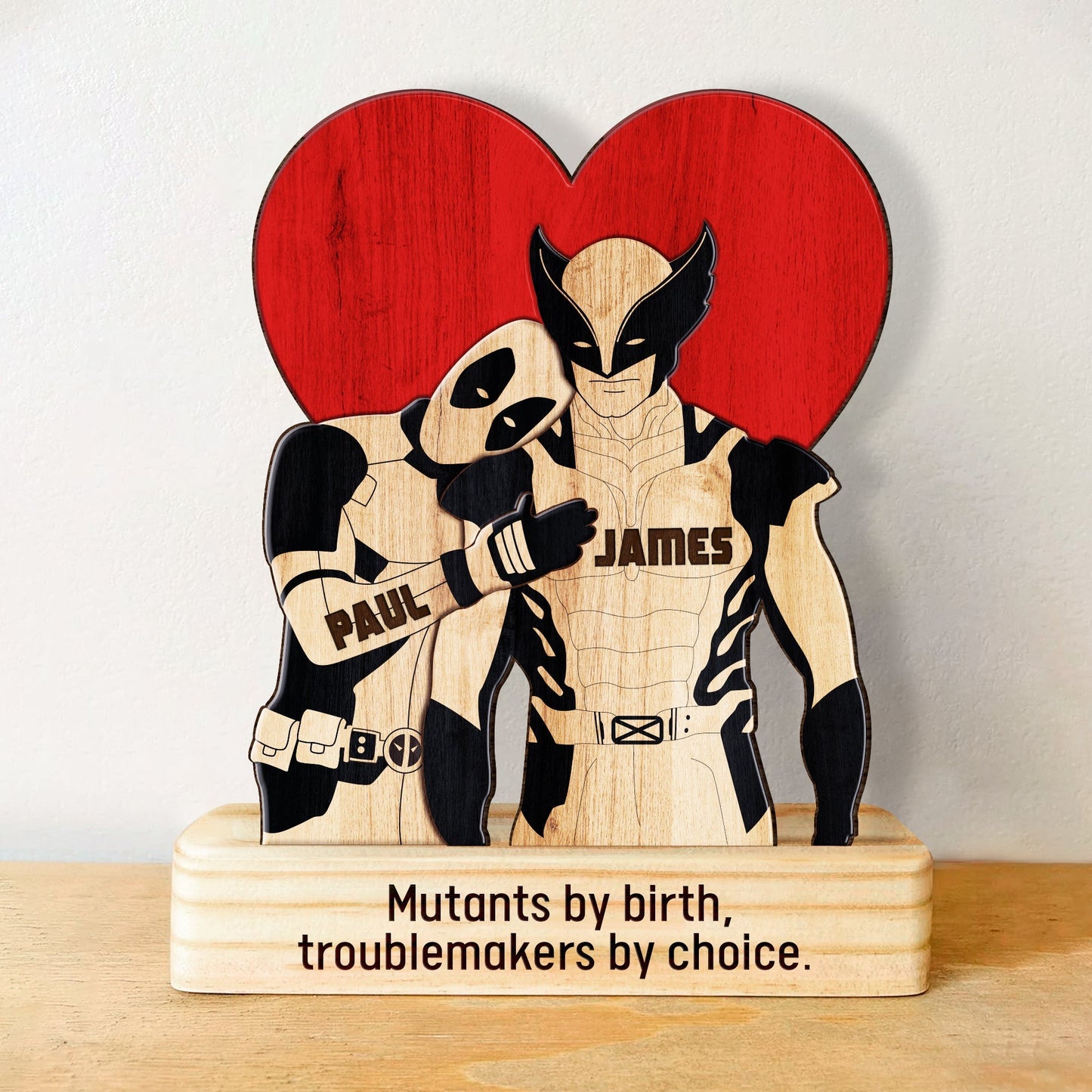 Movie Parody - Deadpool & Wolverine - Personalized Wooden Puzzle