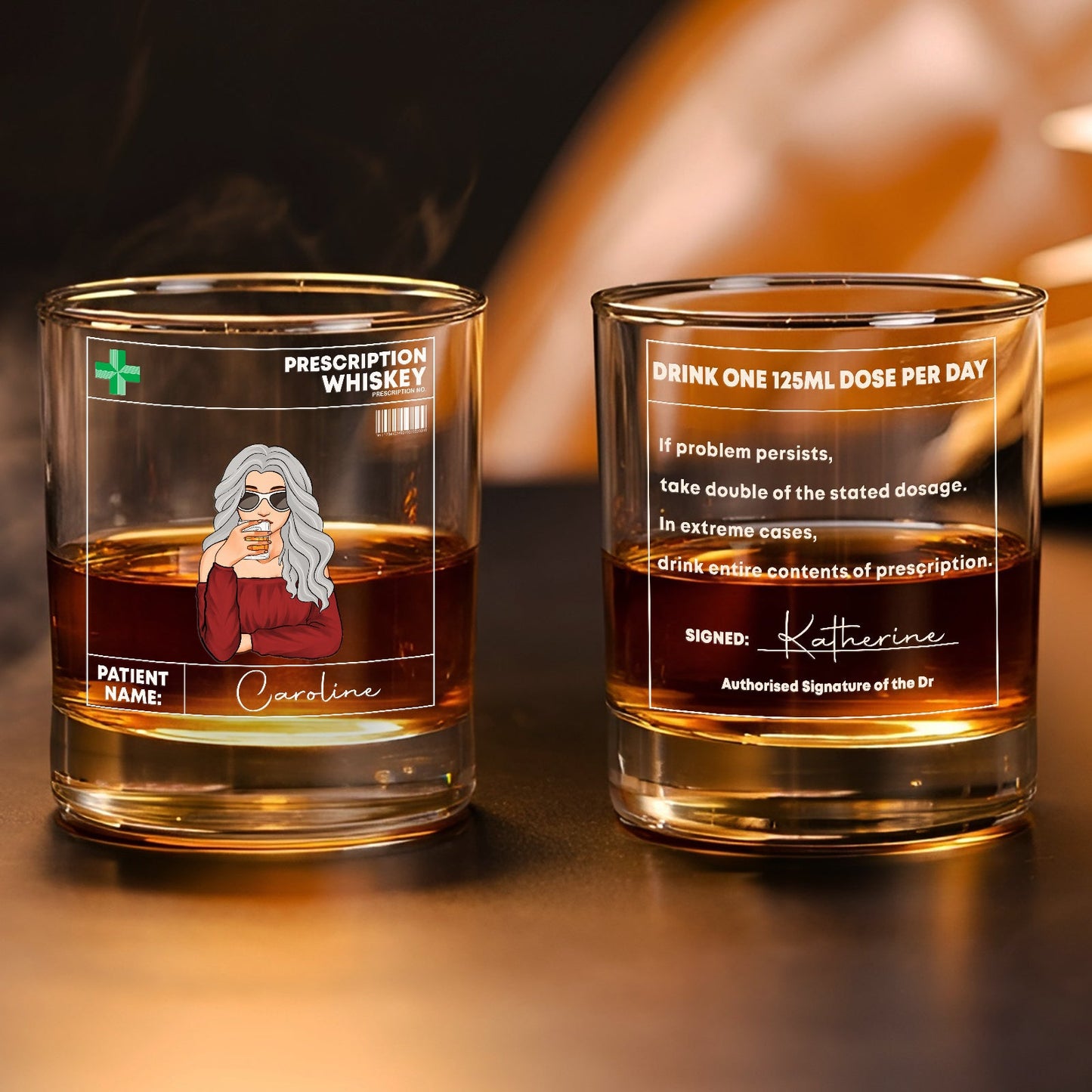Gift For Besties or Coworkers - Drink One 40ml Dose Per Day - Personalized Wine Glass