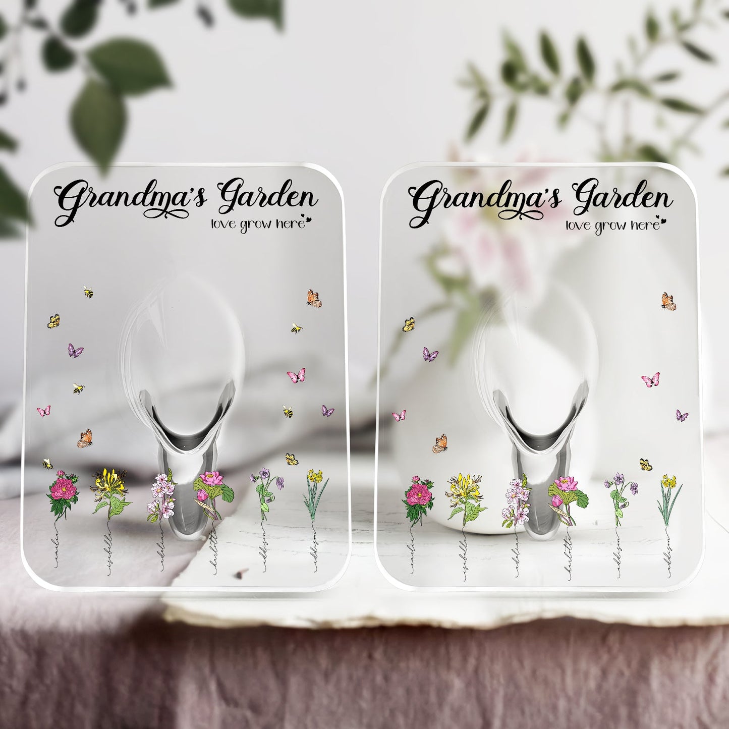 Family - Grandma's Garden Love Grow Here - Personalized Plan Pot