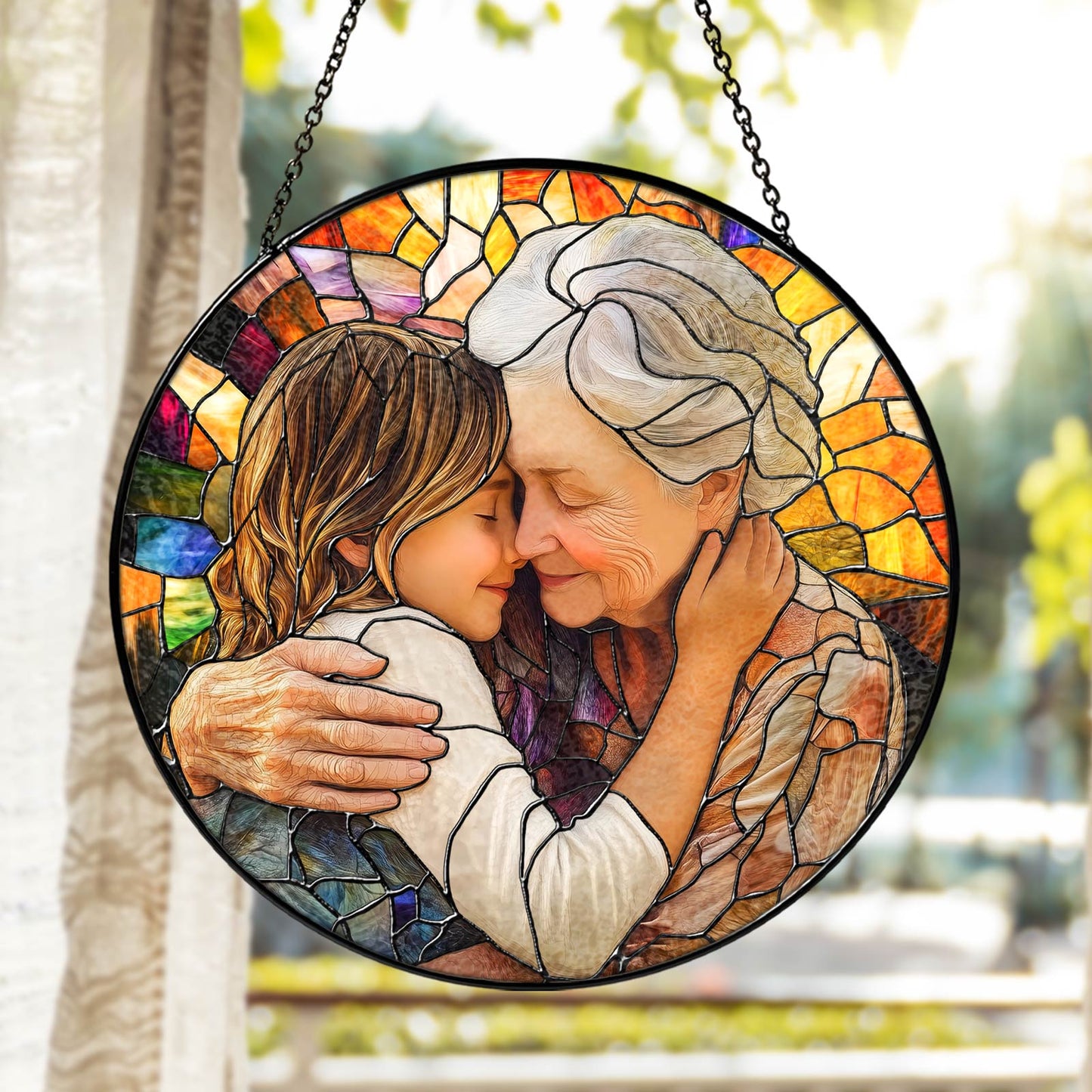 Custom Photo Family - Personalized Window Hanging Suncatcher Ornament