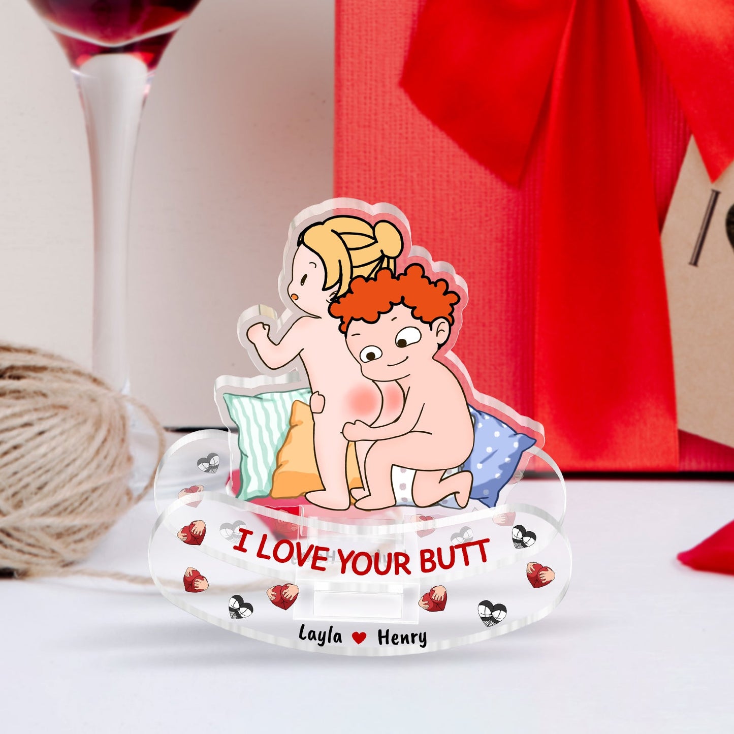 Couple - I Love Your Butt - Personalized Shaking Standee