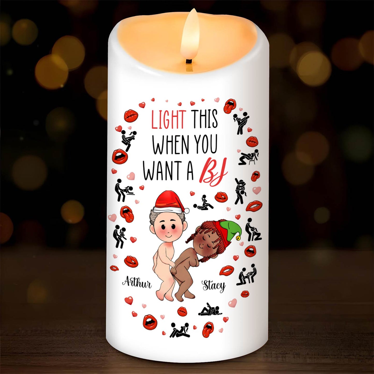 Couple - Light This When You Want Me Naked - Personalized LED Candle
