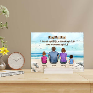 Family - The Love Is Forever - Personalized 2- Layer Acrylic Plaque