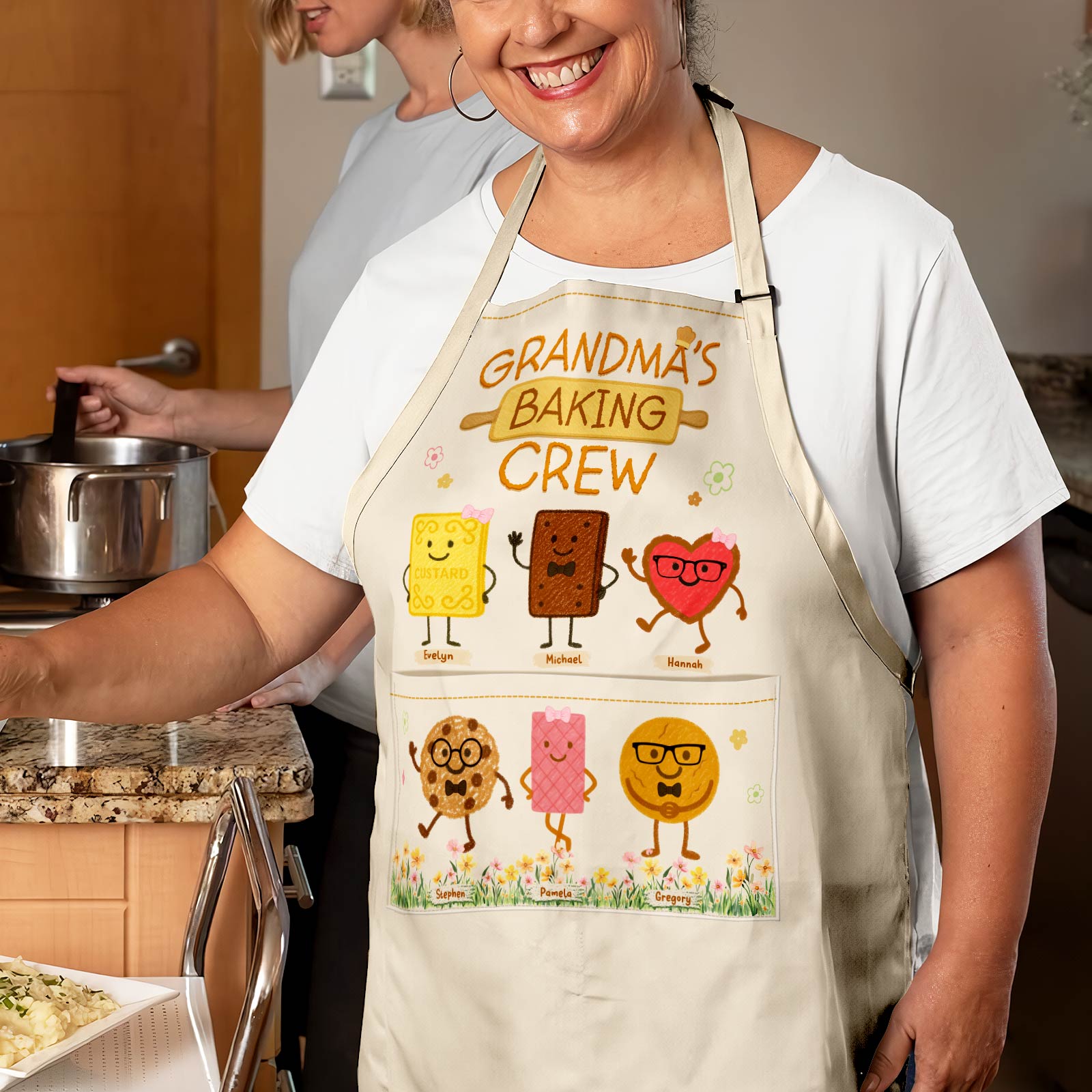 Grandma's Baking Crew - Personalized Aprons