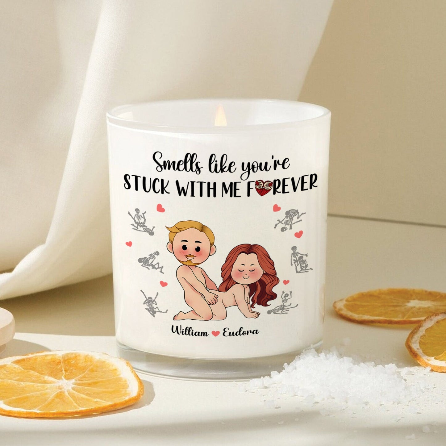 Couple - Smells Like You’re Stuck With Me Forever - Personalized Scented Candle