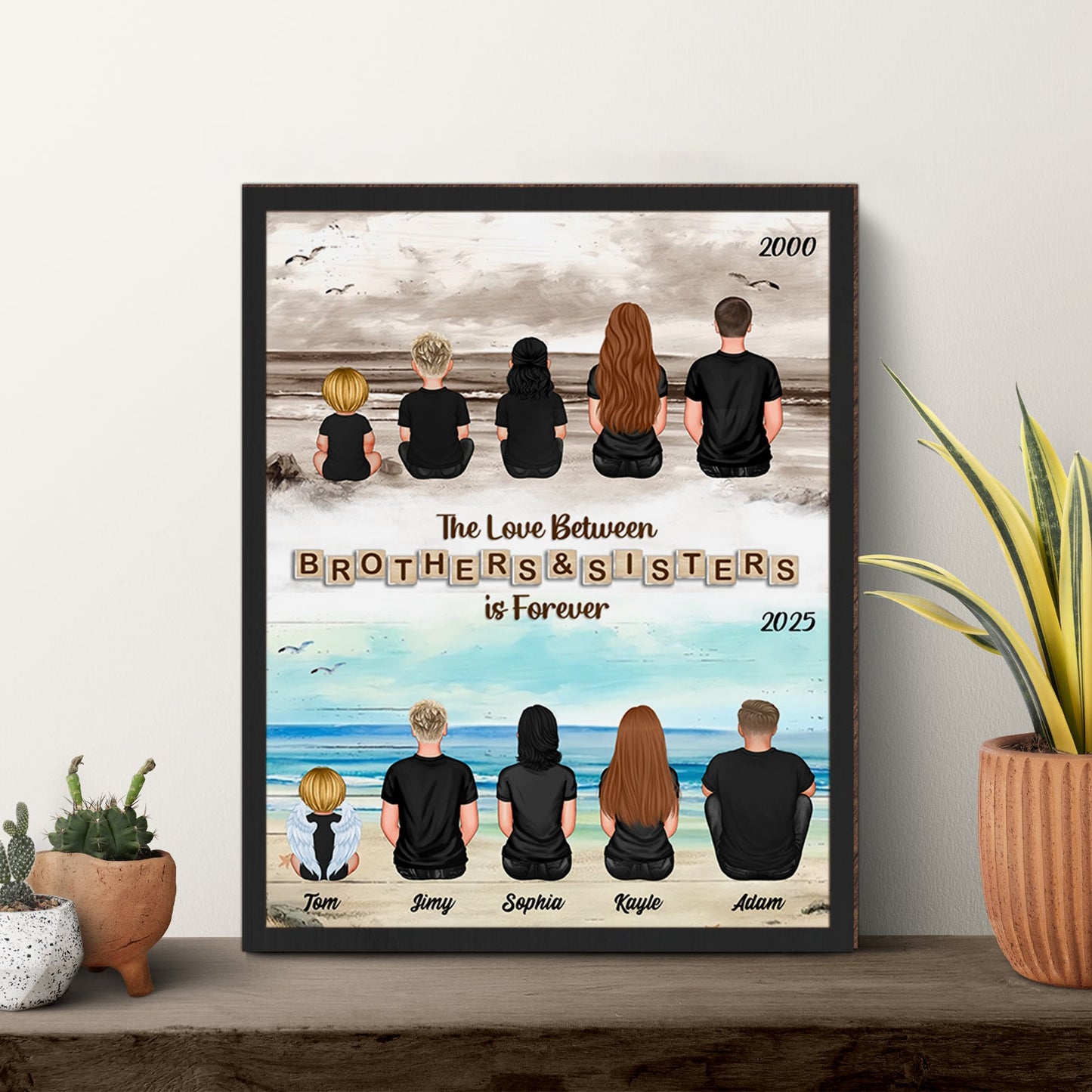 Family - The Love Between Brothers & Sisters Is Forever - Personalized Poster