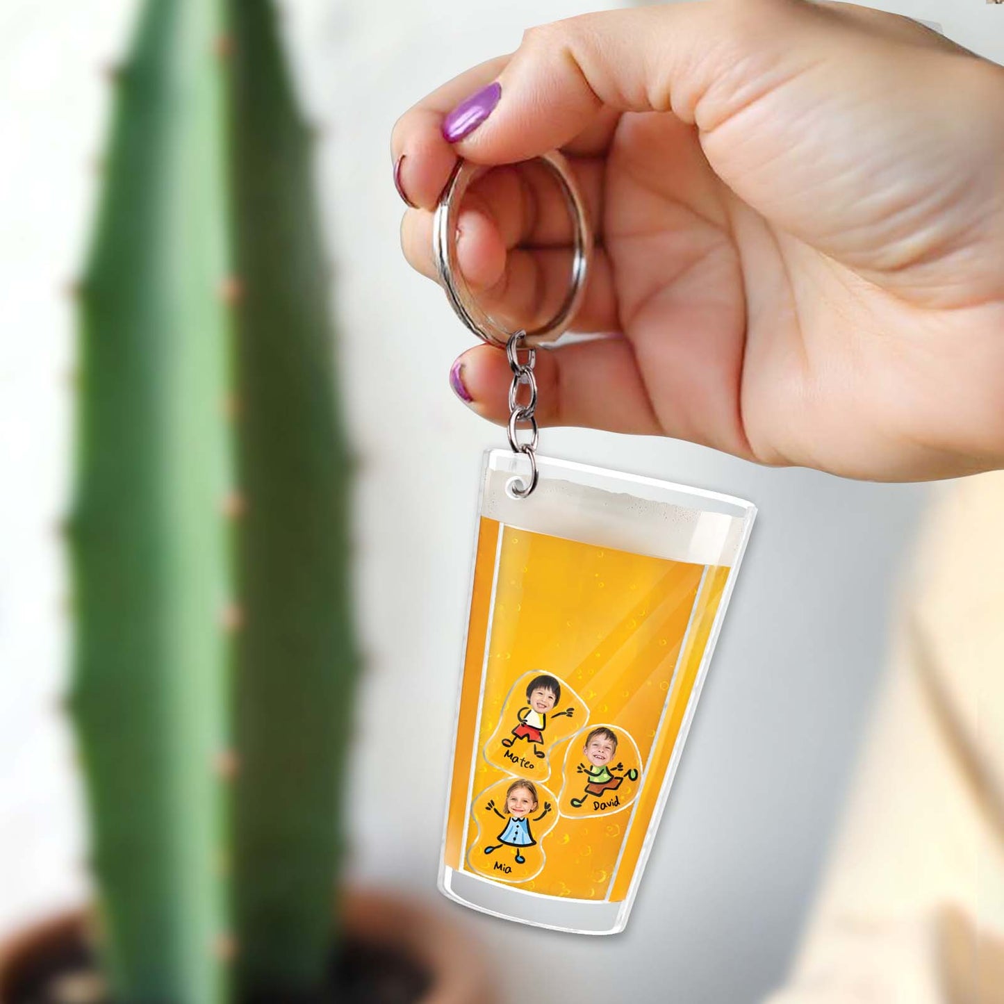 Father - To Dad From The Reason You Drink - Personalized Photo Acrylic Shaking Keychain
