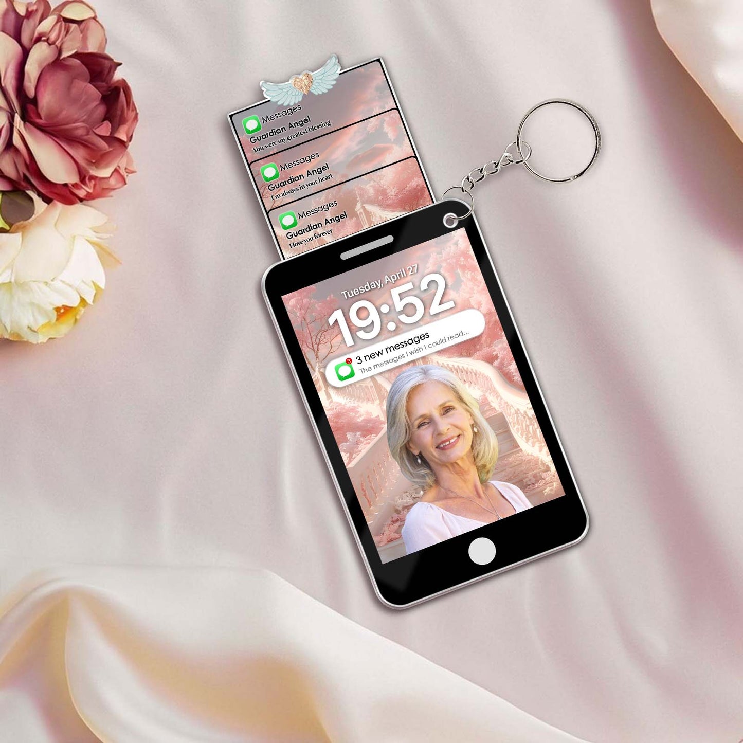 Family - Messages From Heaven - Personalized Acrylic Slider Keychain