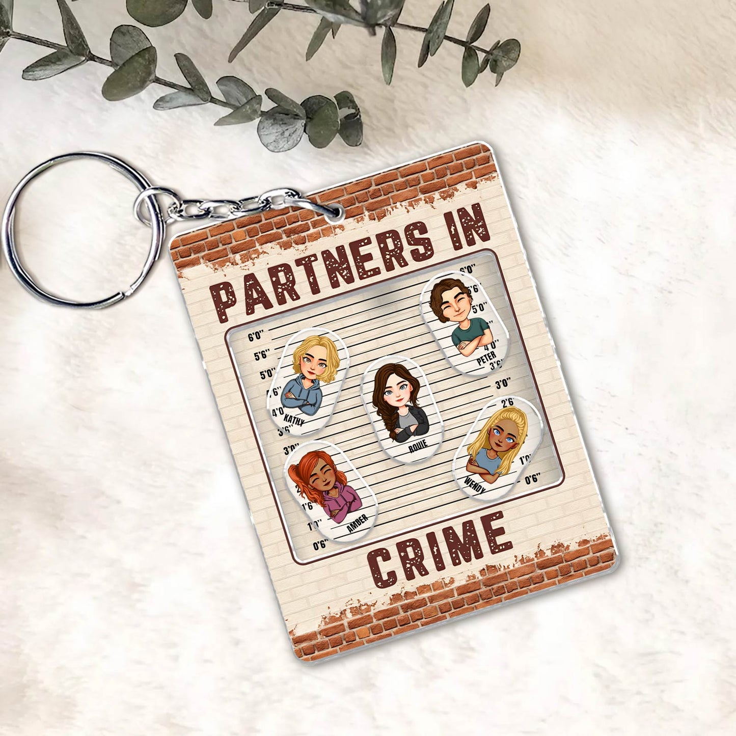 Bestie - Partners In Crime - Shaking Keychain
