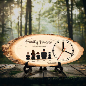 Family Forever - Personalized Wooden Clock