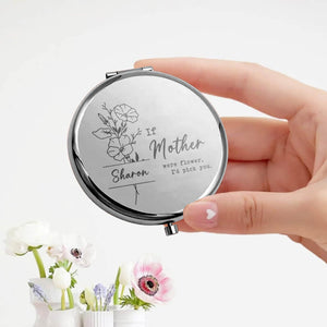 Family - Flower of My Heart - Personalized Compact Mirror