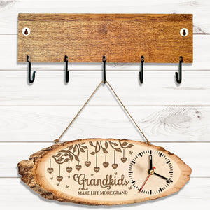 Family - Grandkids- Personalized Wooden Clock