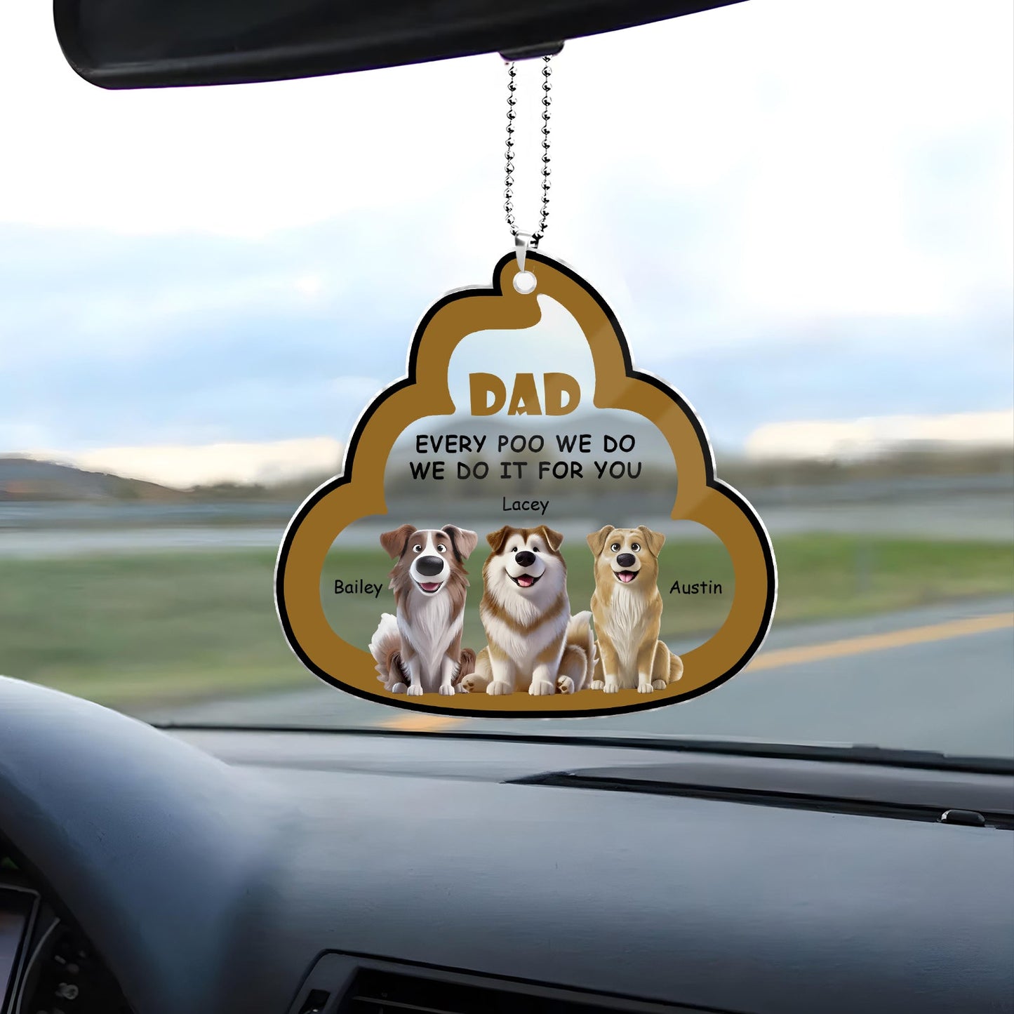 Dog Lovers - Every Poo I Do - Personalized Acrylic Car Hanger