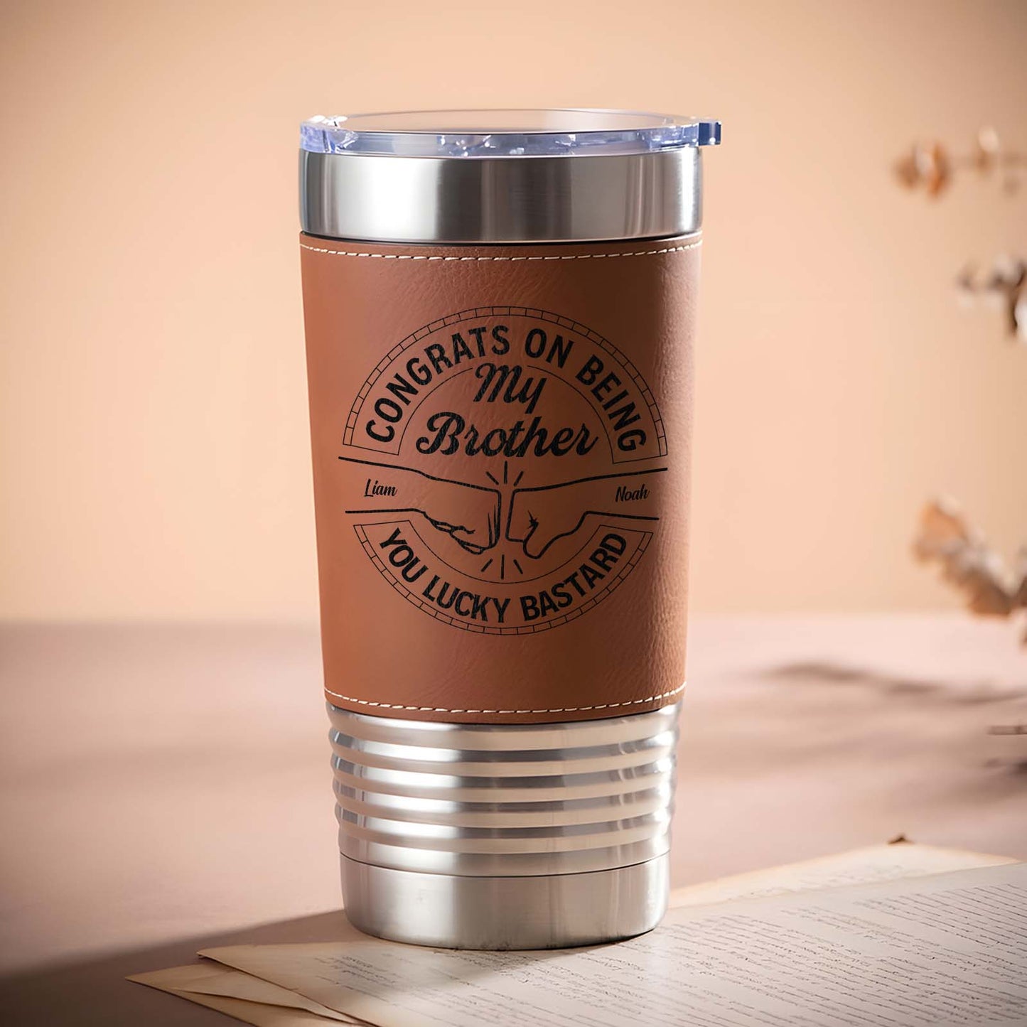 Friends - Congrats On Being My Friend, You Lucky Bastard - Personalized Stainless Steel Tumbler