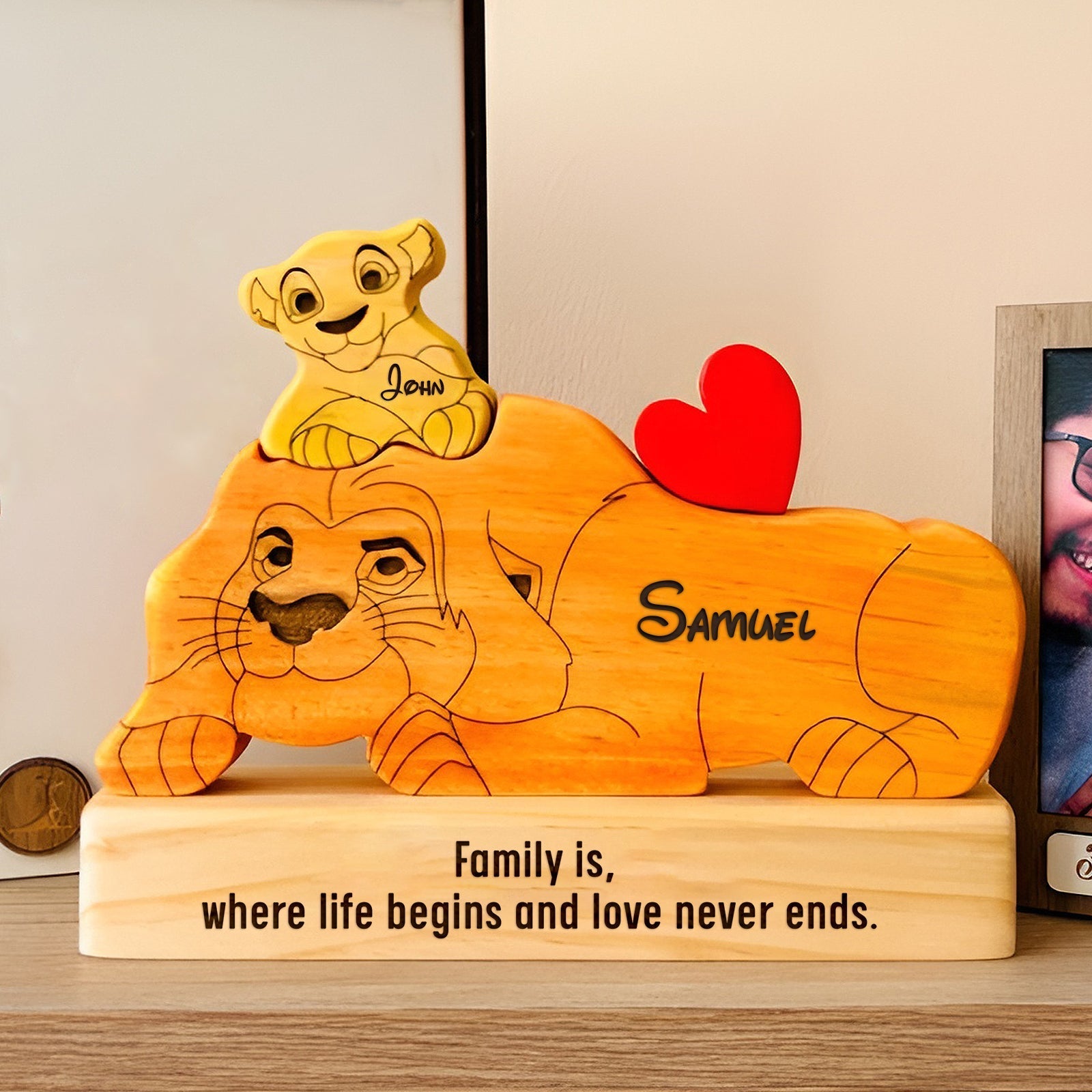 Father - Hakuna Matata - Personalized Wooden Puzzle
