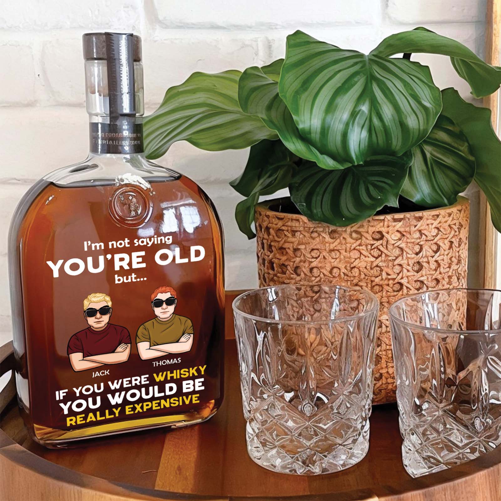 Friend, Coworker - I’m Not Saying You’re Old - Personalized Whiskey Bottle