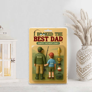 Father - I Hooked The Best Dad - Personalized Acrylic Plaque