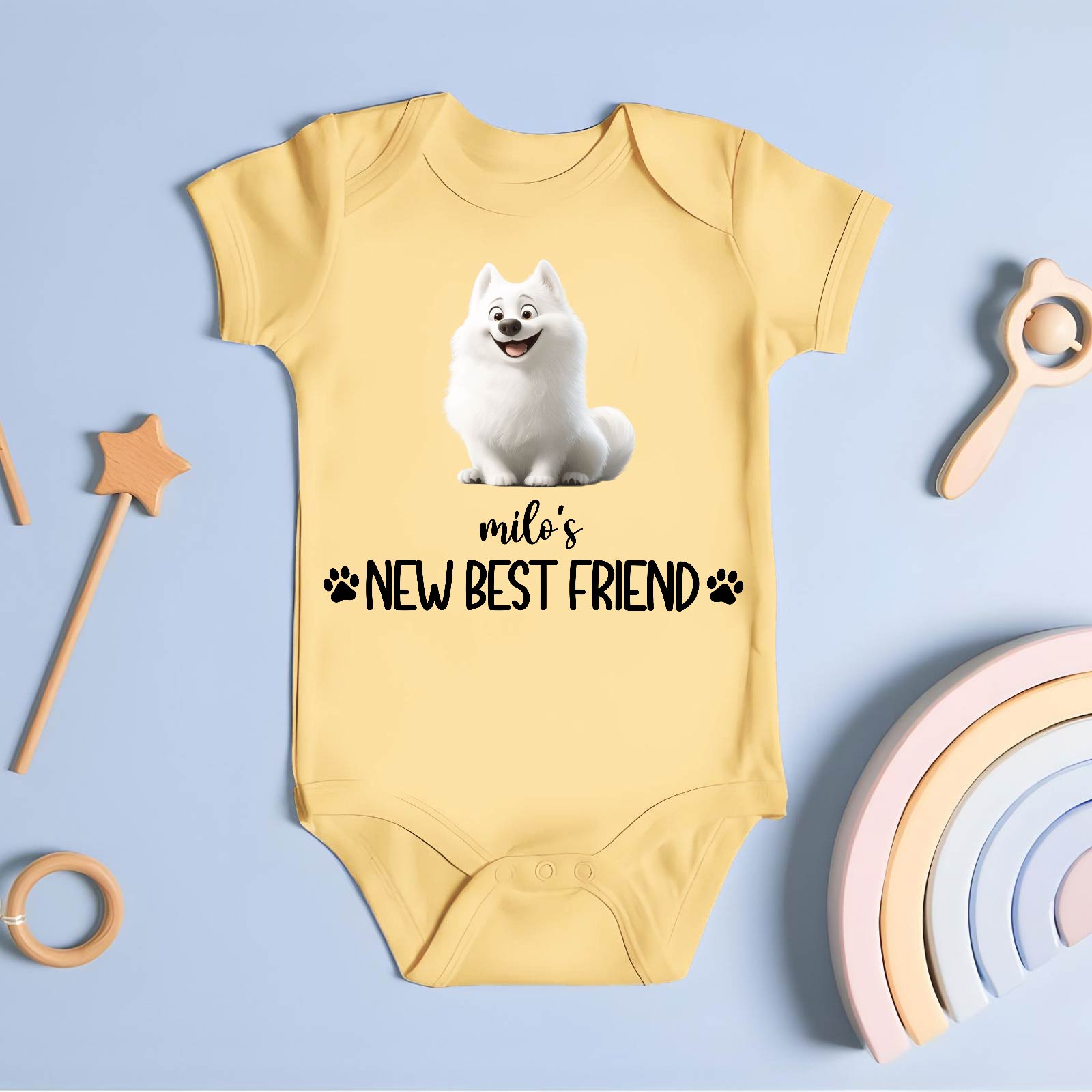 Pet Lovers - New Best Friend - Personalized Baby Onesie