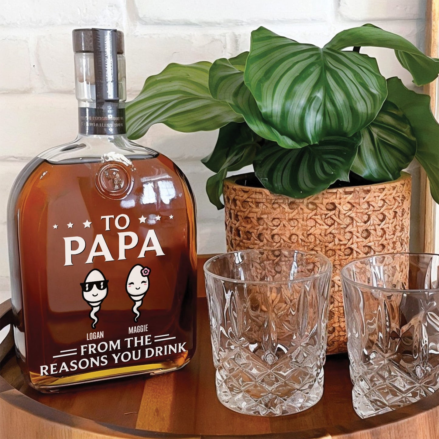 Father - From The Reasons You Drink - Personalized Whiskey Bottle