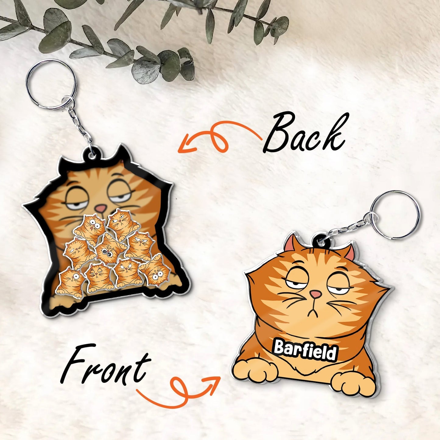 Pet Lover - Too Many Meowments - Personalized Shaking Keychain