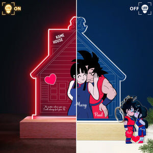Couple - Sleeping Kid Night Light - Personalized LED Light