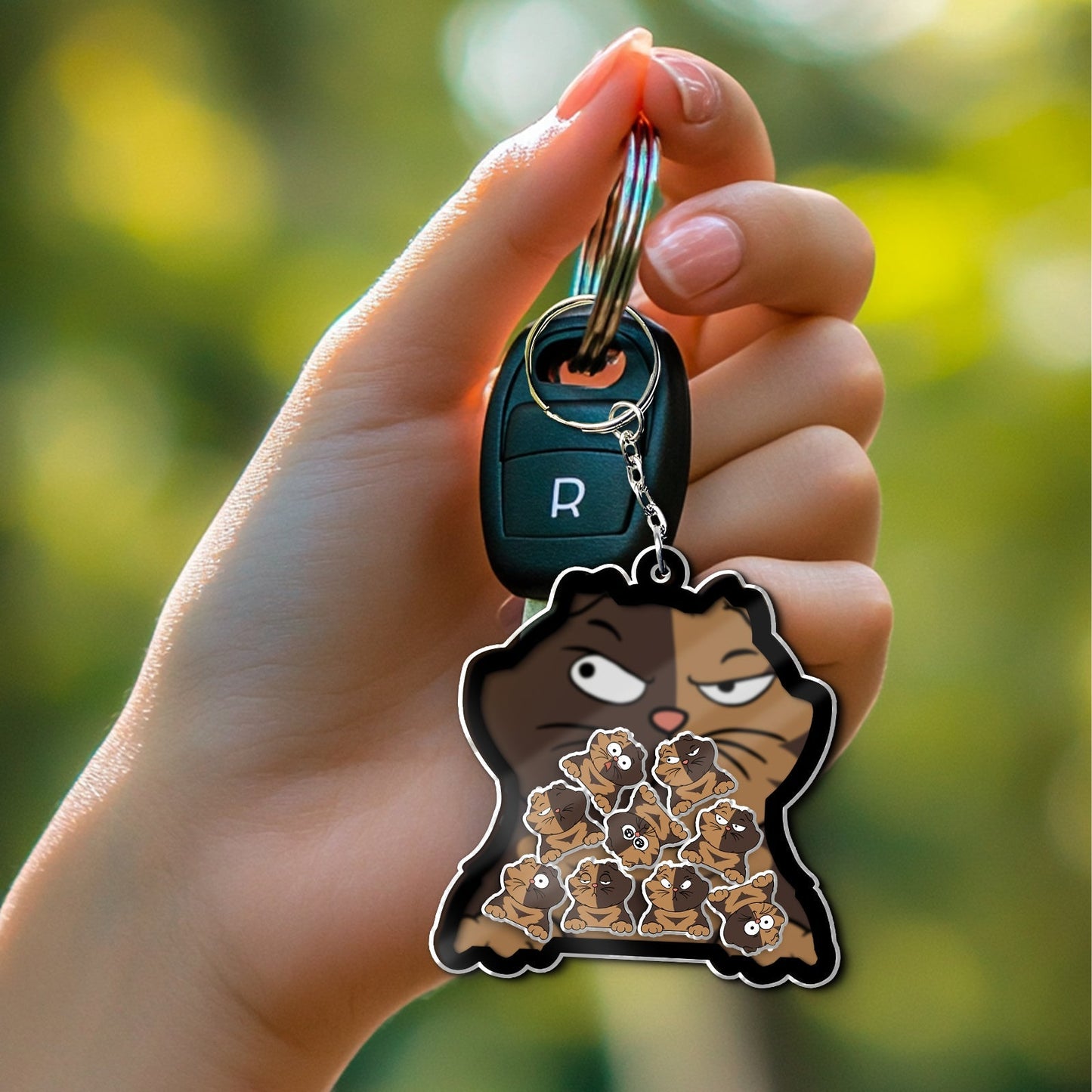 Pet Lover - Too Many Meowments - Personalized Shaking Keychain